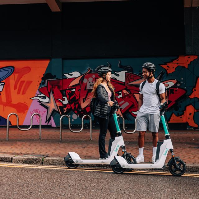 Beryl e-scooter riders in Birmingham