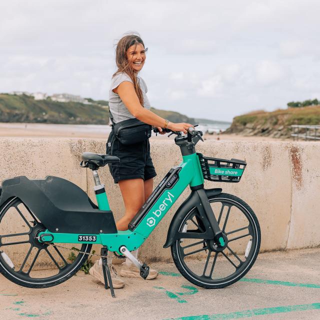 Beryl Segway bike by the coast