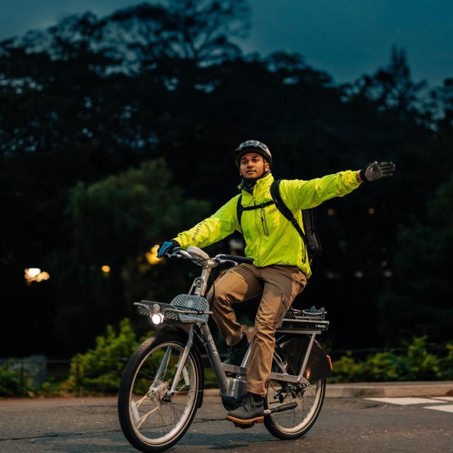 Cyclist in Plymouth